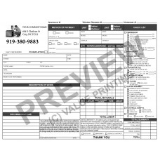 HV-1020 HVAC Time & Materials Work Order Invoice